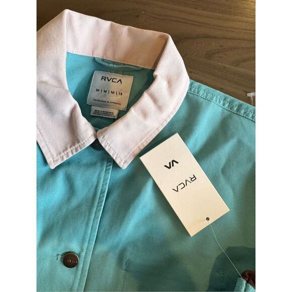 NWT RVCA Chorelist Women’s Color Block Oversized Jacke - Picture 7 of 7